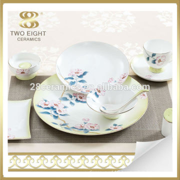 Blue flower banquet dinnerware set, crackle glaze dinnerware set